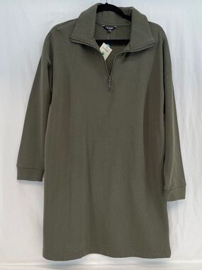 George Sweater Dress Collared Oversized Olive Green Women’s Medium - NEW